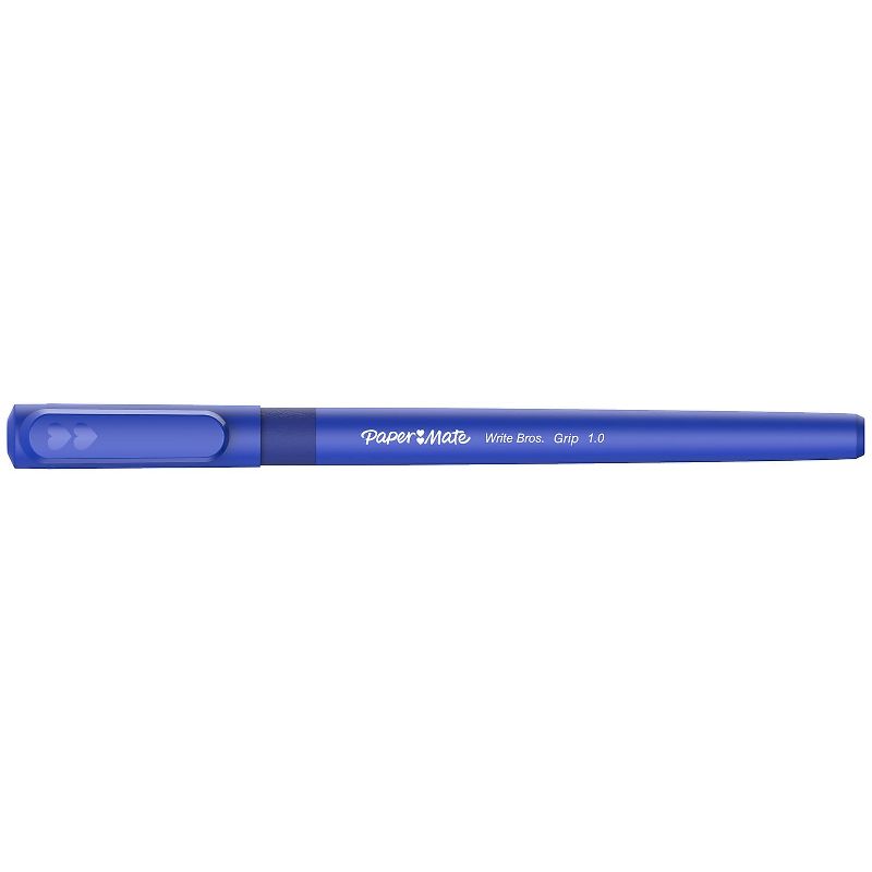 Paper Mate Write Bros Grip Ballpoint Stick Pen Blue Ink Medium Dozen 8808087, 5 of 7