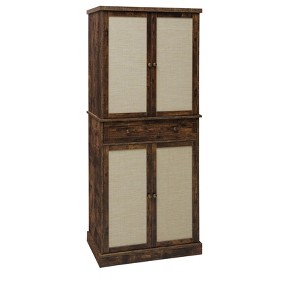 Chery Life 4-Door Storage Cabinet with 1 Drawer & 4 Adjustable Shelves - Engineered Rattan Construction for Indoor Use - 1 of 4