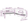 vidaXL Garden Sofa Black and Cream White - 4 of 4