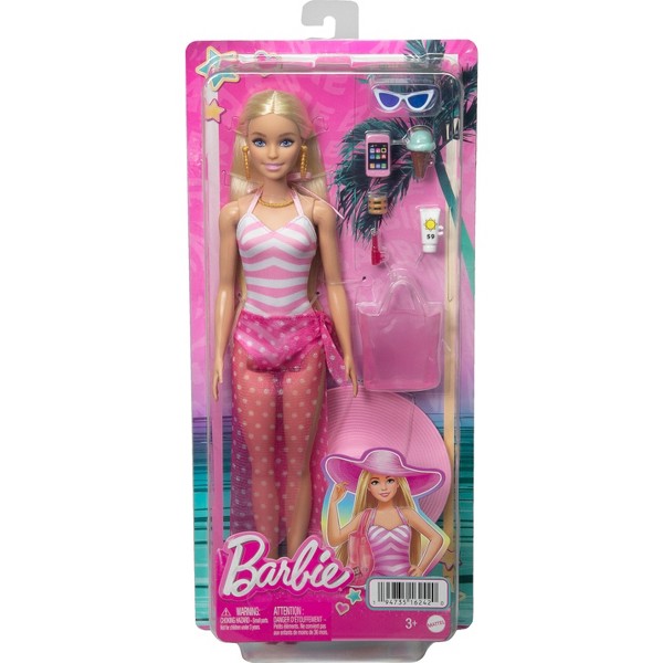 Muñeca Barbie con traje de baño y accesorios de playa (Exclusivo Target) 6