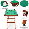 COZONY 55" Portable Folding Billiards Table, 4.5 ft Pool Table for Kids & Adults with Cues, Balls, Triangle, Chalk, Green - 4 of 4