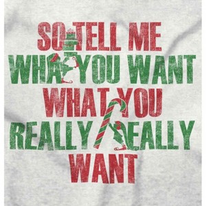 Xmas Tell Me What You Really Want Womens Graphic T Shirt Tees Brisco Brands - 1 of 4