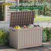 Maggift 45 GAL Deck Box, Spacious and Secure Storage for Patio, Outdoor Storage Box, Brown, 22.1"*17.1"*20.9" - 2 of 4