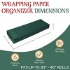 Hastings Home Low-Profile Wrapping Paper Storage Organizer - Green - 2 of 4