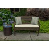 Casual Cushion Solid Sunbrella Fabric 1-Piece Indoor/Outdoor Wicker Bench Cushion, 43.5"W x 19.5"L - 2 of 4