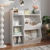 Kids Toy Storage Organizer, Kids Bookshelf - 4-Tier Multi-Shelf with 5-Cubby & Bins for Toys/Books, Ideal for Playroom/Bedroom/Nursery/Classroom - 2 of 4