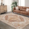Area Rug Washable Living Room Rug, Soft Vintage Boho Non-Slip Non-Shedding Printed Floor Rugs for Kitchen Dining Bedroom - 2 of 4