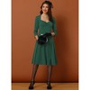 Allegra K Women's Vintage Sweetheart Neck 1950s Retro Cocktail A-Line Dresses - 3 of 4