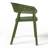 WestinTrends Playa Outdoor Modern Stackable Plastic Resin Patio Dining Armchair (Set of 2) - 4 of 4