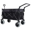CAVINAS Premium All-Terrain Folding Wagon Cart,Shopping Cart with Ergonomic Adjustable Handles,Wagon for Camping,Shopping,Sports - 2 of 4