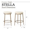Maven Lane Stella Backless Fabric Counter Height Bar Stool - 4 of 4