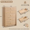 SinCiDo 5 Drawer Dressers for Bedroom, Wood Tall Closet Chest of Drawers with Diamond Panel Decorate, Mid Century Modern Storage Organizer - 4 of 4
