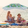 Tangkula Portable Beach Tent for 2-4 People 2-In-1 Sun Canopy Umbrella with Extendable Floor Roll-Up Windows Dual Side Flaps Carry Bag UPF 50+ - image 3 of 4