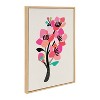 Kate and Laurel Sylvie Mid Century Modern Cherry Blossoms Framed Canvas by Rachel Lee of My Dream Wall, 23x33, Natural - 2 of 4