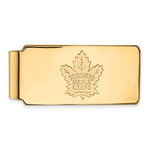 Black Bow Jewelry 10k Yellow Gold Toronto Maple Leafs NHL Money Clip - 1 of 3