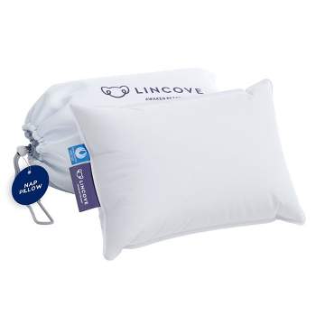 Lincove Microgel Travel Pillow - Plush and Cozy Luxury Pillow to Support Head, Neck, While Sleeping on the Go