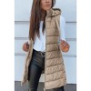 Imily Bela Oversized Hooded Puffer Vest Long Sleeveless Quilted Winter Outerwear for Women - 3 of 4