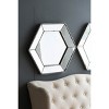 GlasFlength Decorative Wall Mirrors Rhombus Accent Mirror Wall Mirror Polished Mirror Decorative Mirror for Living Room, Silver, 21.4"*1.4"*18.6" - 2 of 3