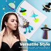5-Pair Funky Alien Dangle Earrings: Colorful Acrylic Planet Design, Novelty Halloween Jewelry - 4 of 4