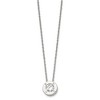Chisel Stainless Steel Cubic Zirconia April Birthstone Circle Pendant on a 20" Multi-Link Chain Necklace - 4 of 4