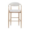 Kumasinova Set of 2 Counter Height Bar Stools, Sturdy Iron Frame Counter Stools, Minimalist Counter Height Stools with Back, Fabric Bar Stools - 4 of 4