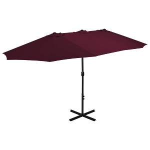 vidaXL Garden Parasol Bordeaux Red Polyester, Aluminum Extra large - 1 of 2