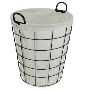 Cheung's Esker Lined Metal Wire Laundry Basket - 1 of 4