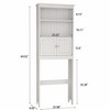 Sevobal Bathroom Storage Cabinets, Double Door Lockers with Open Storage Shelf, Freestanding Storage for Bathroom, White, 25.98"*9.05"*69.92" - 4 of 4