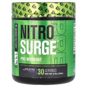 Jacked Factory NITROSURGE Pre Workout Supplement - Endless Energy, Instant Strength Gains, Clear Focus, Intense Pumps - Nitric Oxide Booster & - 1 of 2