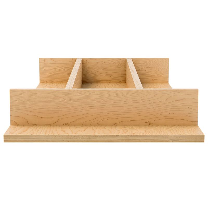 Rev-A-Shelf Natural Maple Right Size Utensil Insert Home Storage Kitchen Organizer 4 Compartment Drawer Accessory, 10-1/4" x 19-1/2", 4WUT-15SH-1, 5 of 7