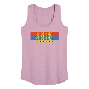 Women's - Rock 'Em Sock 'Em Robots - Rock 'Em Sock 'Em Logo Graphic Racerback Tank - 1 of 4