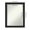 Amanti Art Downton Black Beveled Wood Framed Bathroom Vanity Wall Mirror - 3 of 4