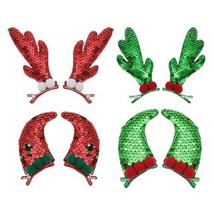 Unique Bargains Christmas Hair Clips 8 Pcs - 1 of 4