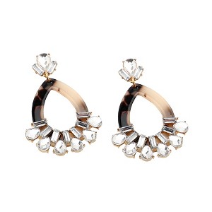 SOHI Women's Silver Marble Drop Earrings - 1 of 3