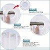 Stall No Hook Shower Curtain with Snap in Liner Set Hotel Luxury White Bathroom Shower Curtain See Through Top - 4 of 4