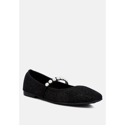 Sassie Pearl Embellished Ballerina Flats