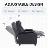 Recliner Chair, Classic and Traditional Manual Recliner Chair with Comfortable Arms and Back Single Sofa for Living Room, Black - 4 of 4