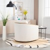 VYNXARIA COOLMORE Corduroy Swivel Barrel Chair - Chic 360¡ã Accent Chair in Beige - 4 of 4