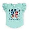 The Juniper Shop Coquette America Land Of The Free Flutter Sleeve Tee - 3 of 4