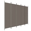 vidaXL 5-Panel Room Divider – Anthracite Color, Premium Fabric and Iron Material, Easy-to-Assemble, 98.4"x86.6", Ideal for Bedroom/Office - 2 of 4