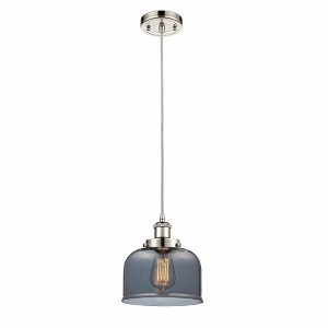 Bell - 1 Light Cord Hung Mini Pendant In Industrial Style-10 Inches Tall and 8 Inches Wide - 1 of 1