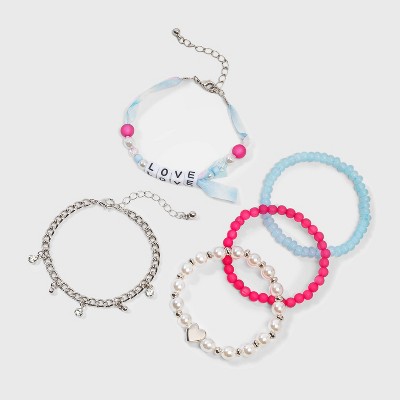 Girls' 5pk Love Beaded Bracelet Set - Cat & Jack™