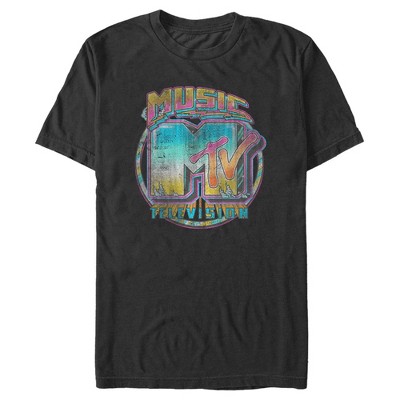 Men's Mtv Faded Music Logo T-shirt - Black - Large Tall : Target