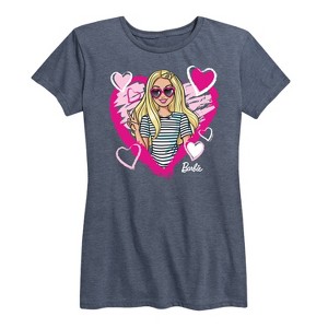 Women's - Barbie - Sketchy Hearts Barbie Short Sleeve Graphic T-Shirt - 1 of 4