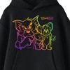 Bioworld Tom & Jerry Neon Ombre Line Art Youth Black Graphic Hoodie - 2 of 3