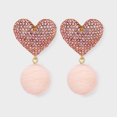 SUGARFIX by BaubleBar Valentine's Day Heart's Delight Earrings - Pink