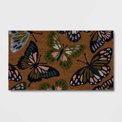 1'4"x2'4" Butterfly Outdoor Coir Doormat - Room Essentials™