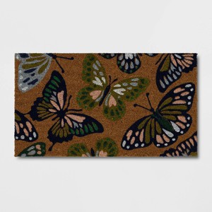 1'4"x2'4" Butterfly Outdoor Coir Doormat - Room Essentials™ - 1 of 4