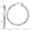 Black Bow Jewelry 3mm Polished Twisted Hoops in Sterling Silver, 36mm (1 3/8 in) - 4 of 4