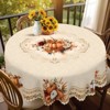 Fall Tablecloth Autumn Pumpkin and Maple Leaves Table Cover for Fall Harvest Thanksgiving Dinner Party Seasonal Home Decor - 2 of 4